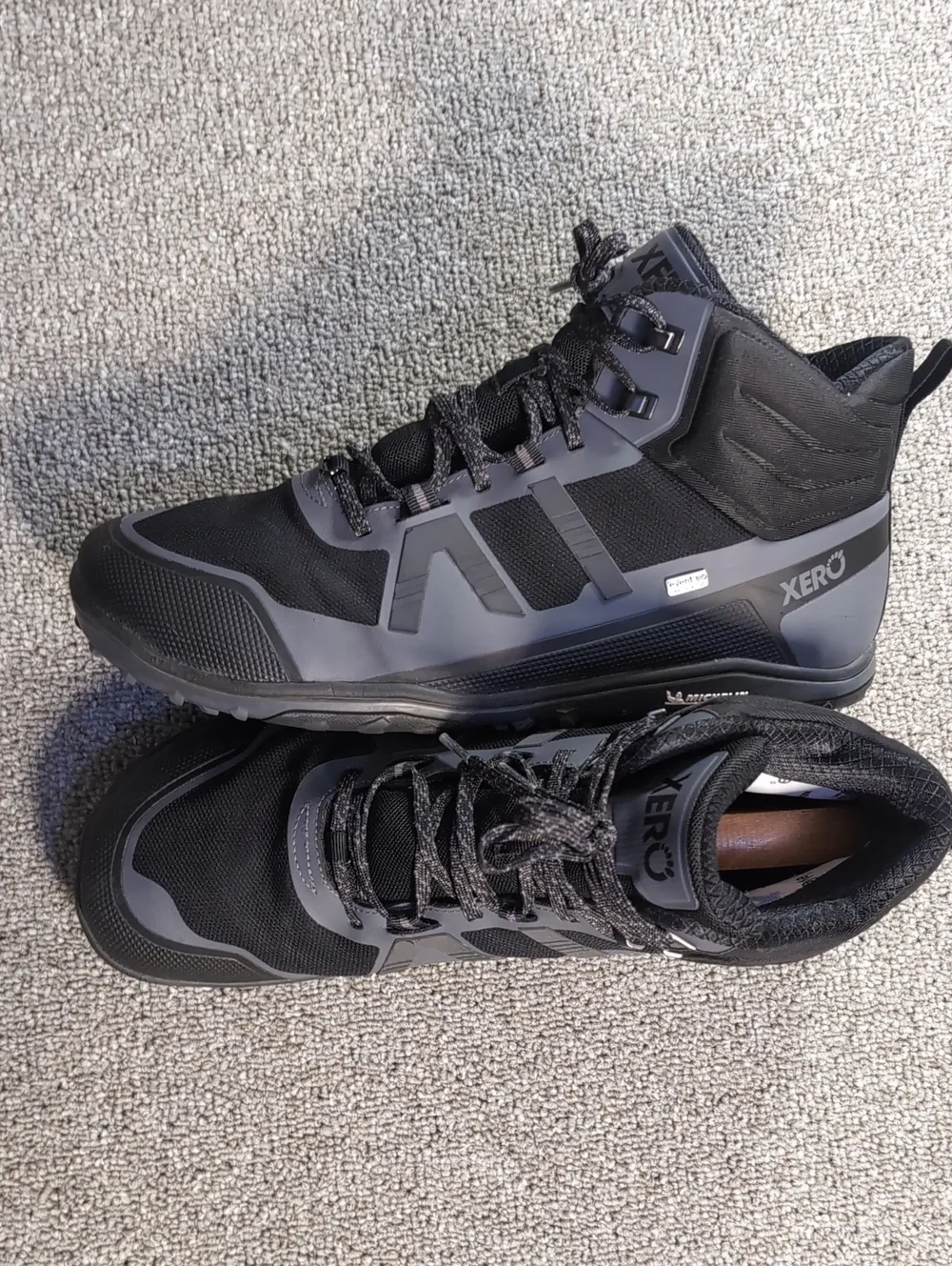 Xero Scrambler II Mid Waterproof Hiking Boot/Shoe Size 11.5 Black/Gray Zero Drop